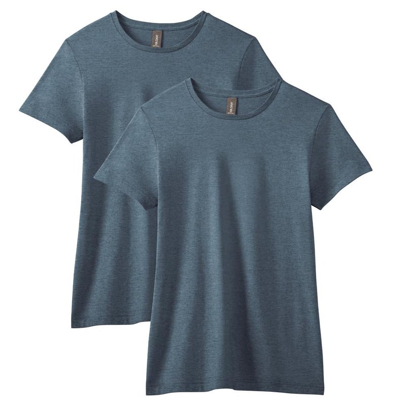 Gildan Women's Softstyle Cotton T-Shirt, Style G64000L, Multipack, Dark Heather (2-Pack), Medium - Image 1